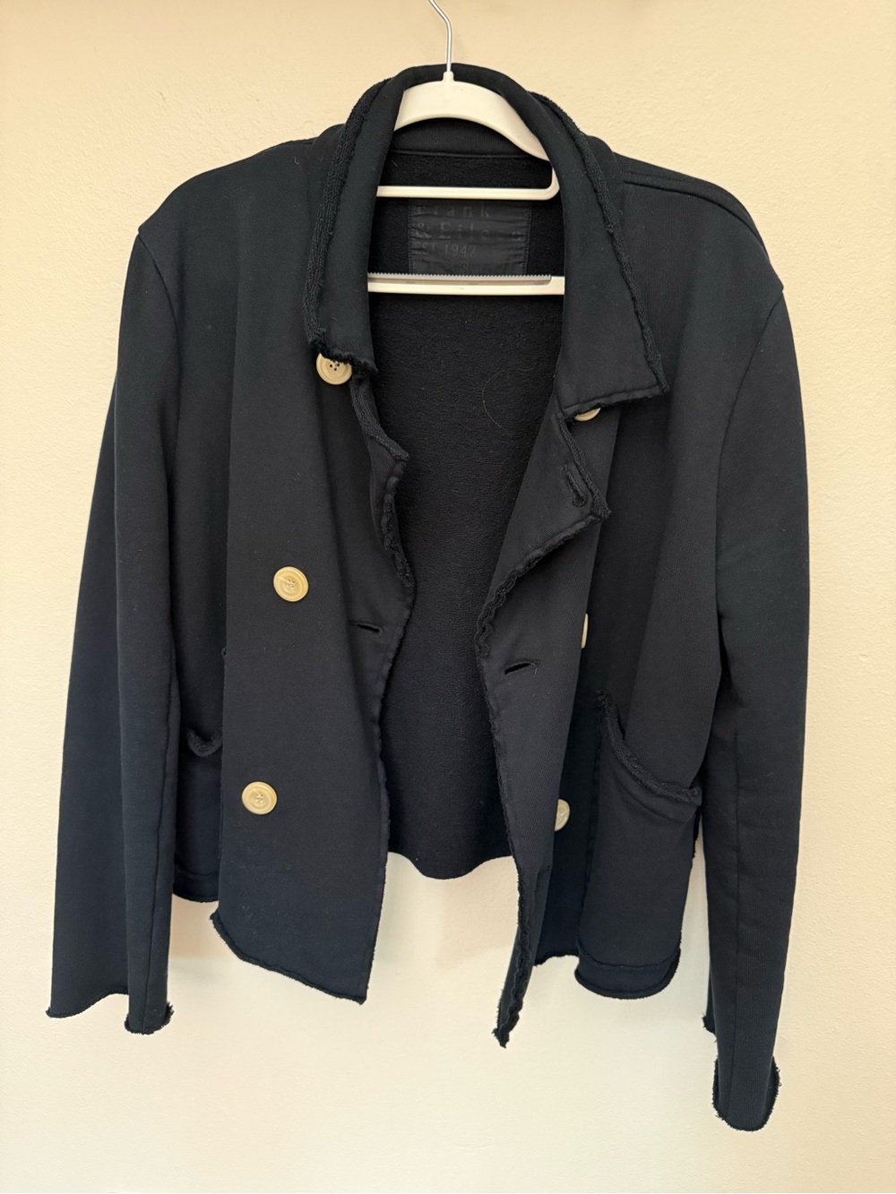 Frank & Eileen Black Double-Breasted Mini Belfast Blazer